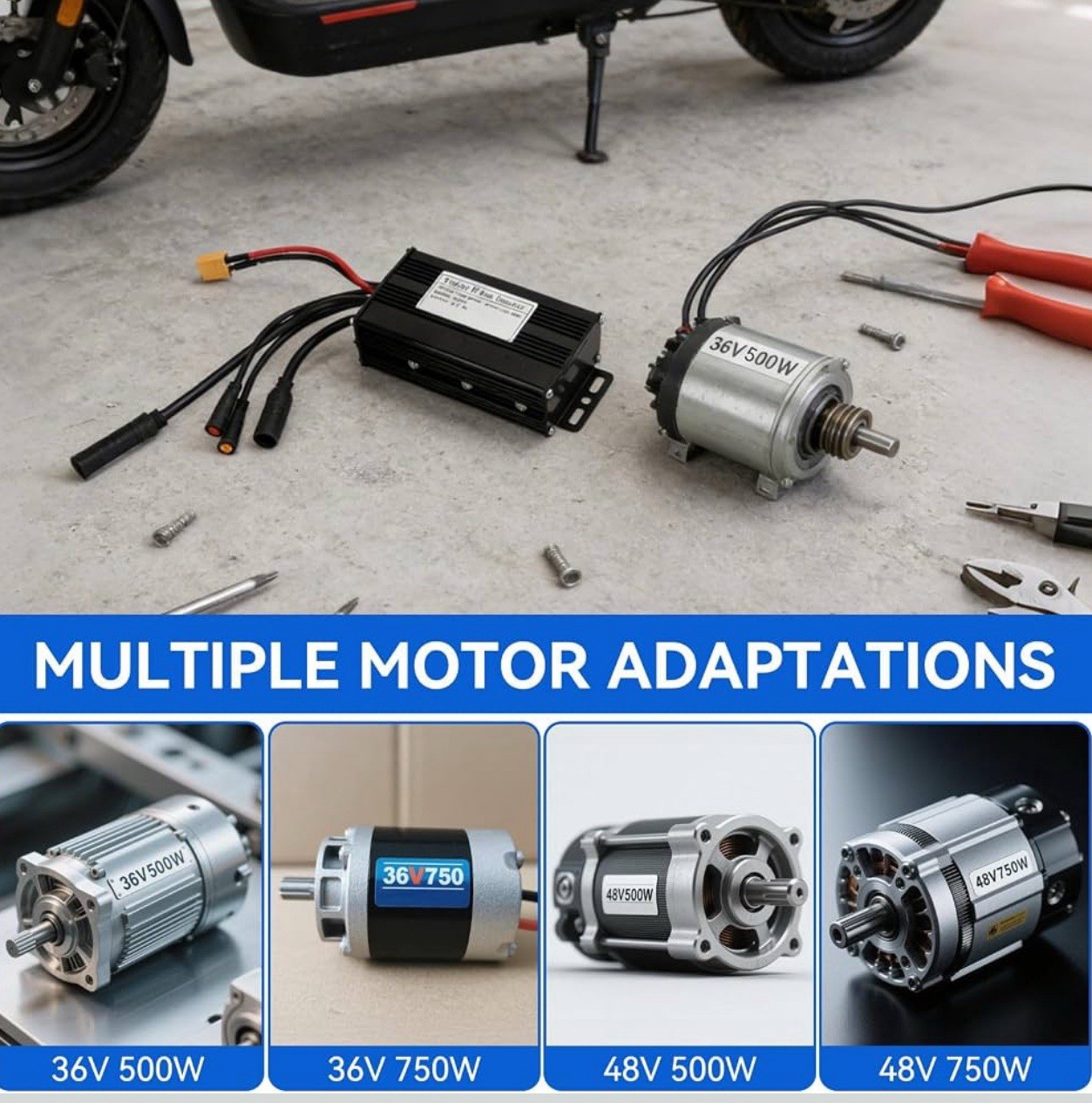 Electric Bike Controller 24V 36V 48V Sine Wave 3-Mode Control Box DC Motor