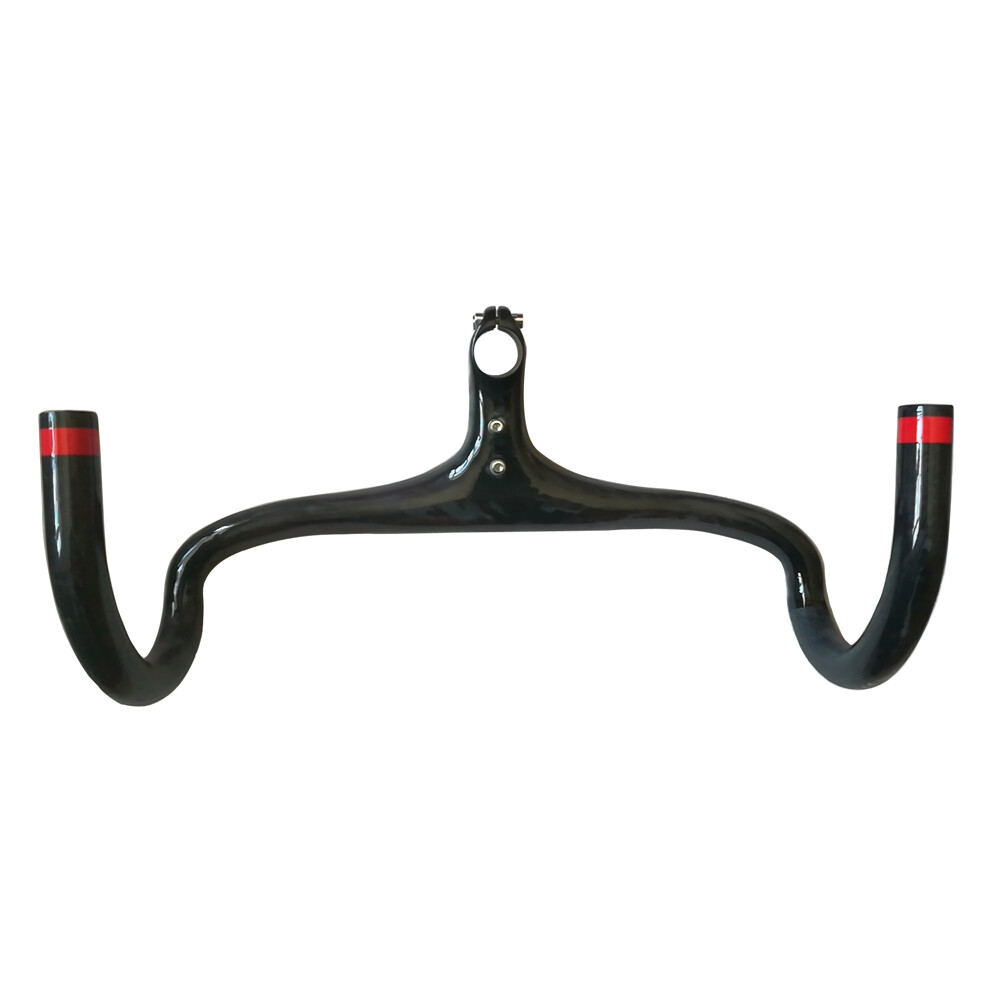 Road Drop Bar Bicycle Handlebar Integrated Stem Carbon Fiber Ultra-light Cycling