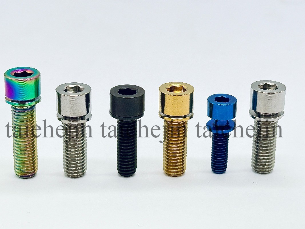 6pcs M8x20/25mm Titanium Socket Cap Head Bolts Screws Motorcycle Ti Bolt+Washers