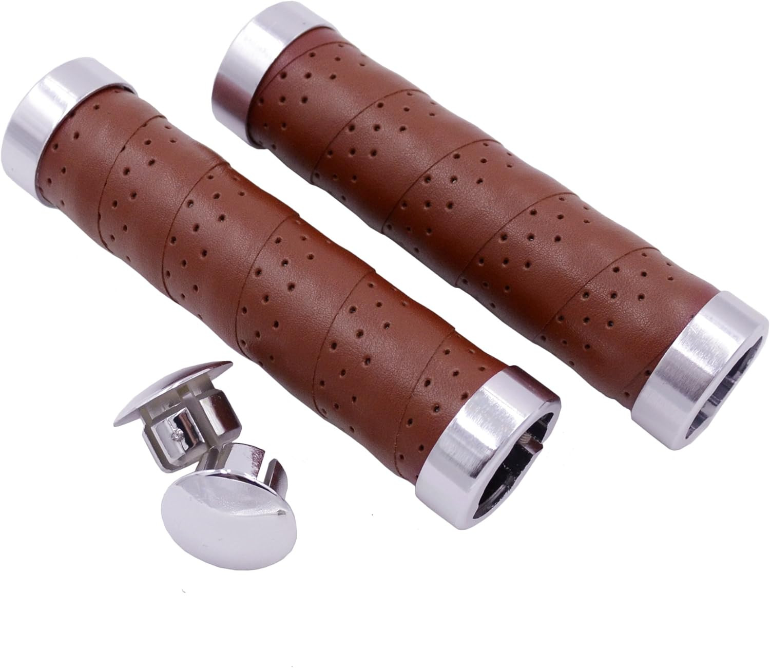Ergonomic Design Leather Handlebar Grip for Bicycle/Fixed Gear/Mountain/Folding