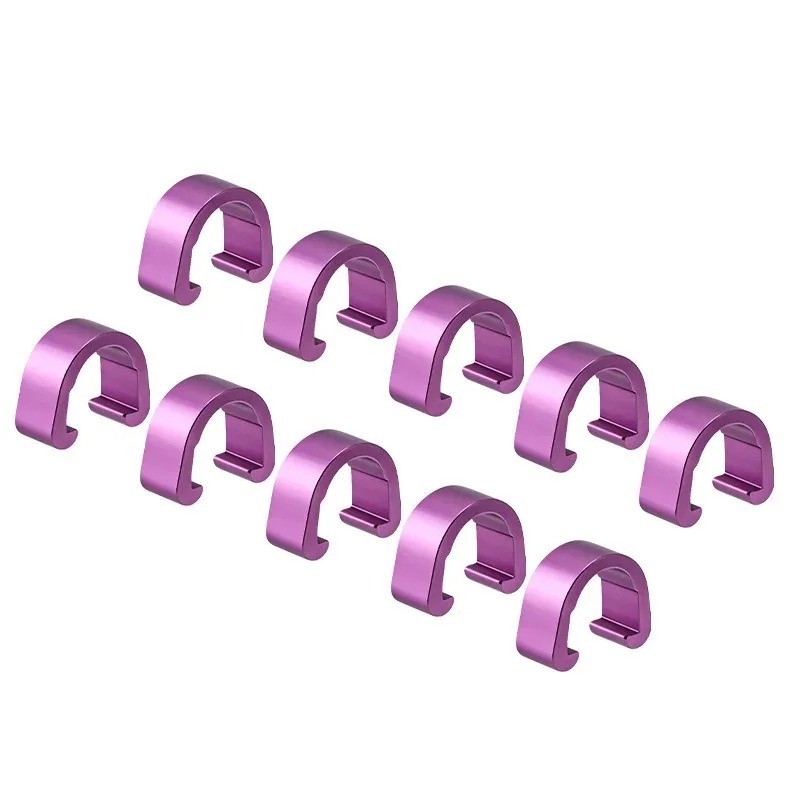 10PCS Bike Brake Cable Housing Clips C-Clip Guide for MTB Road Bike multicolour