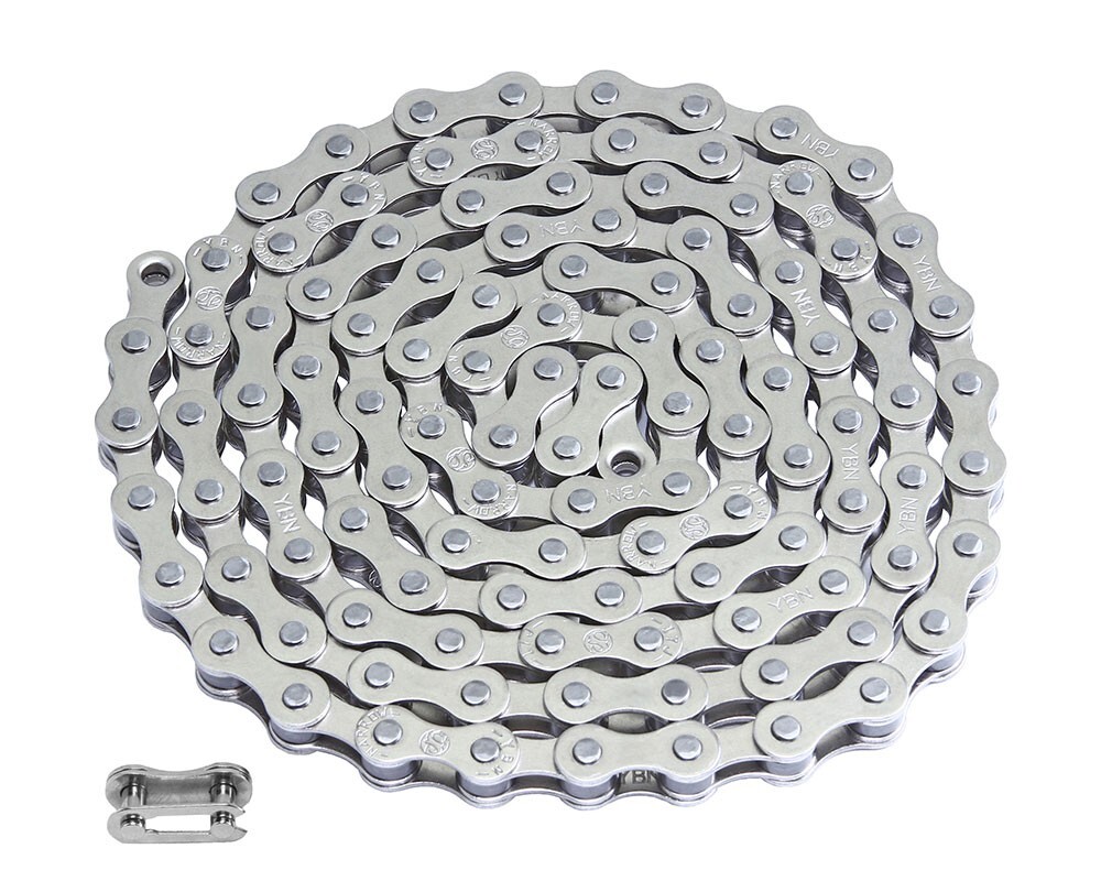 CHROME SINGLE SPEED BICYCLE CHAIN VINTAGE SCHWINN STINGRAY CRUISER BMX BIKE