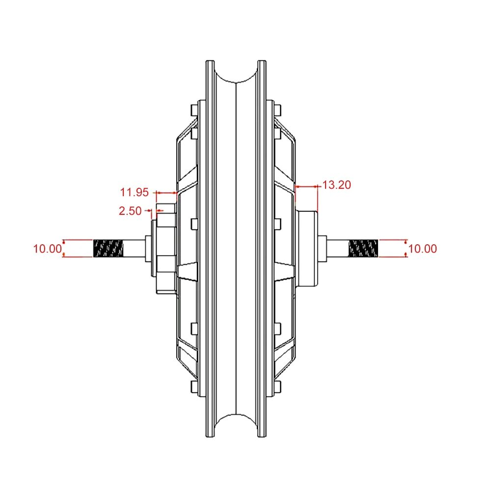 12 inch 48V60V72V 2000W 2500W Brushless Motor Shared Scooter Split Motor Driving