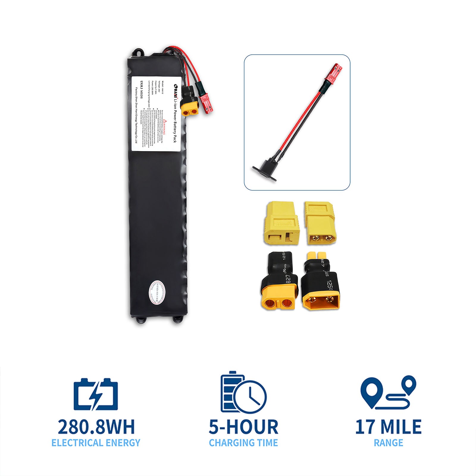 For Electric Bicycle Scooter Battery 36V 7.8Ah Rechargeable 10S3P li-ion Battery