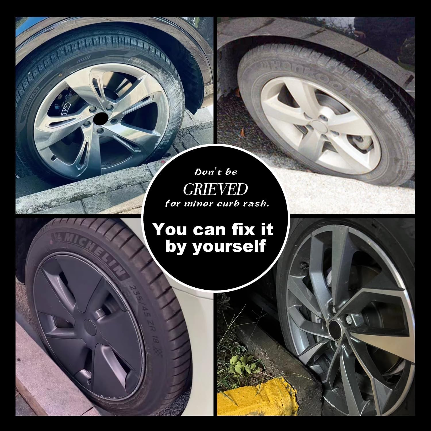 Matte Black Rim Touch Up Paint – Wheel Repair Kit Curb Rash, Quick And Easy