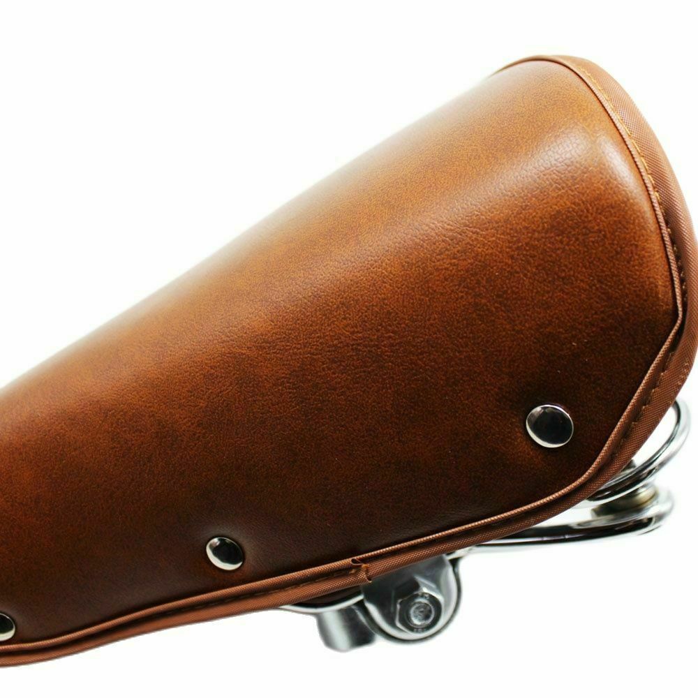 25*20cm Retro Bicycle Saddle PU Leather Cycling Vintage Folding Bike Seat