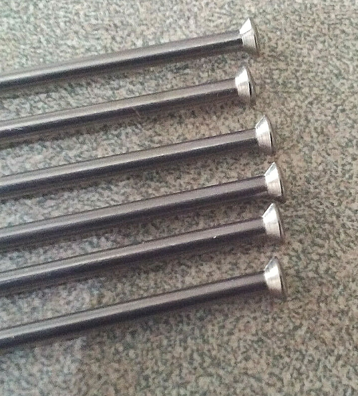 6 DT SWISS CHAMPION STRAIGHT PULL SS SPOKES 278mm x 2.0mm / 14ga w/ NIPPLES