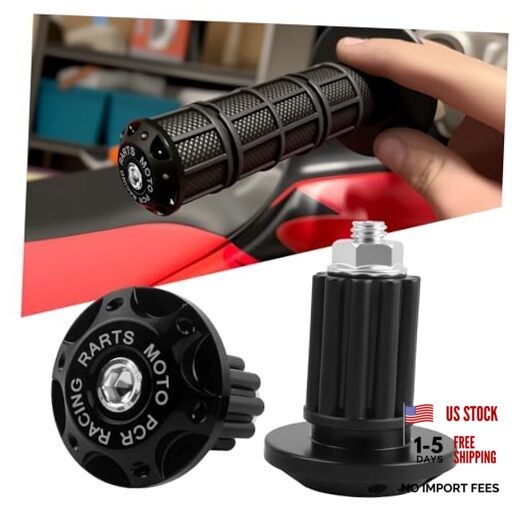 2PCS Motorcycle Handlebar End Caps,Aluminum Alloy Bar Ends Plugs Fit 22 mm