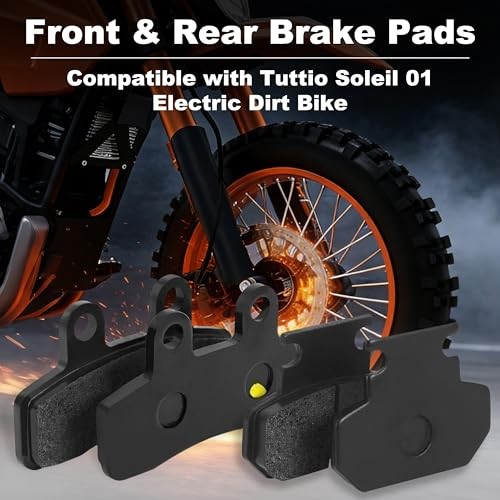 Front & Rear Brake Pads Set for Tuttio Soleil 01 Electric Dirt Bike, Wear