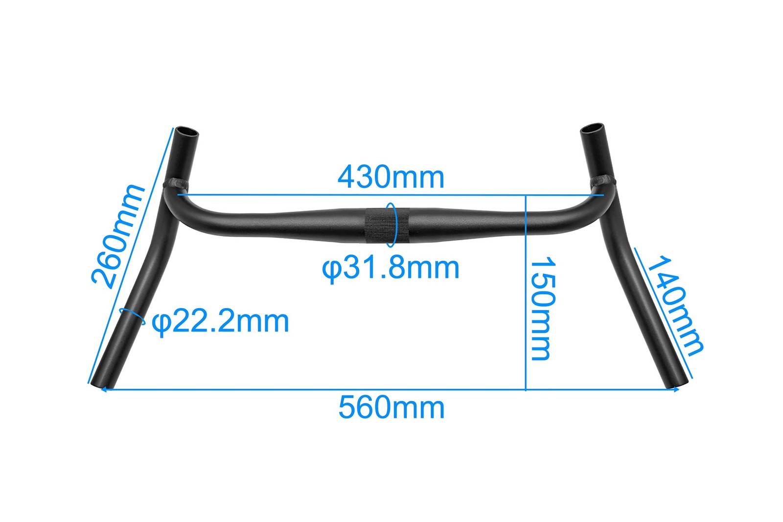 Touring Bike Handlebar Aluminium Alloy PRO External Swing Angle Handlebars, S…