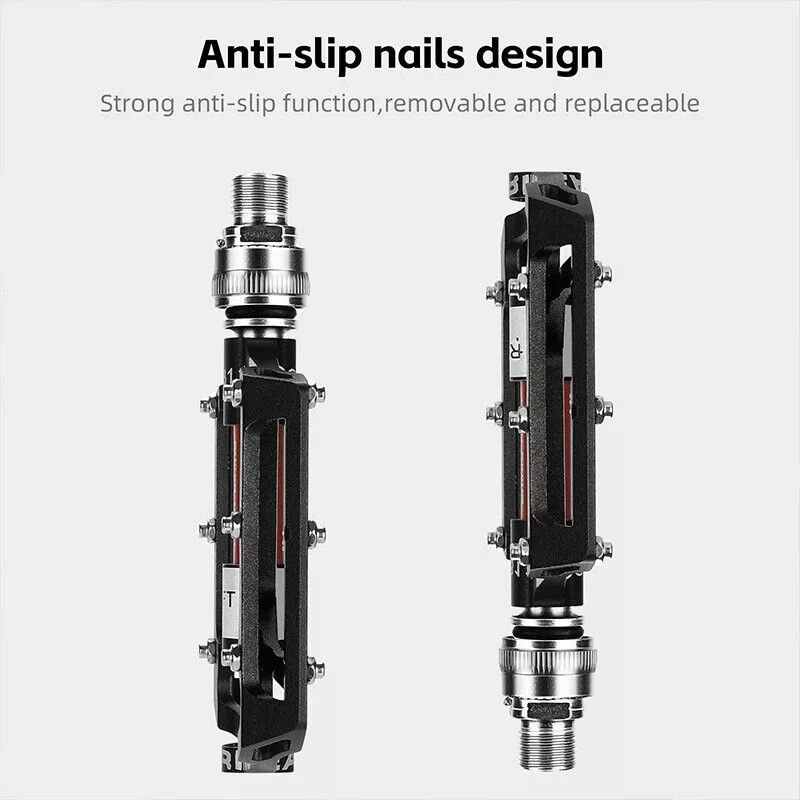 WEST BIKING Quick Release MTB Bike Bicycle Pedals 3 Sealed Bearing a Pair Black