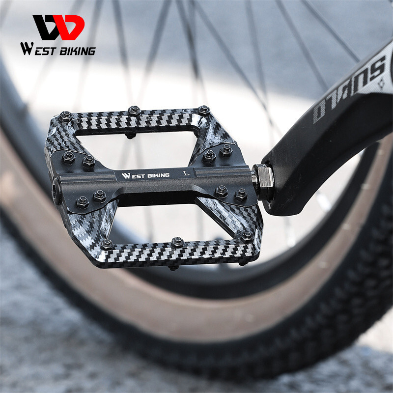 Aluminum Nylon Bicycle Pedals 3 Bearing Carbon Fiber Coating MTB Bike Pedals
