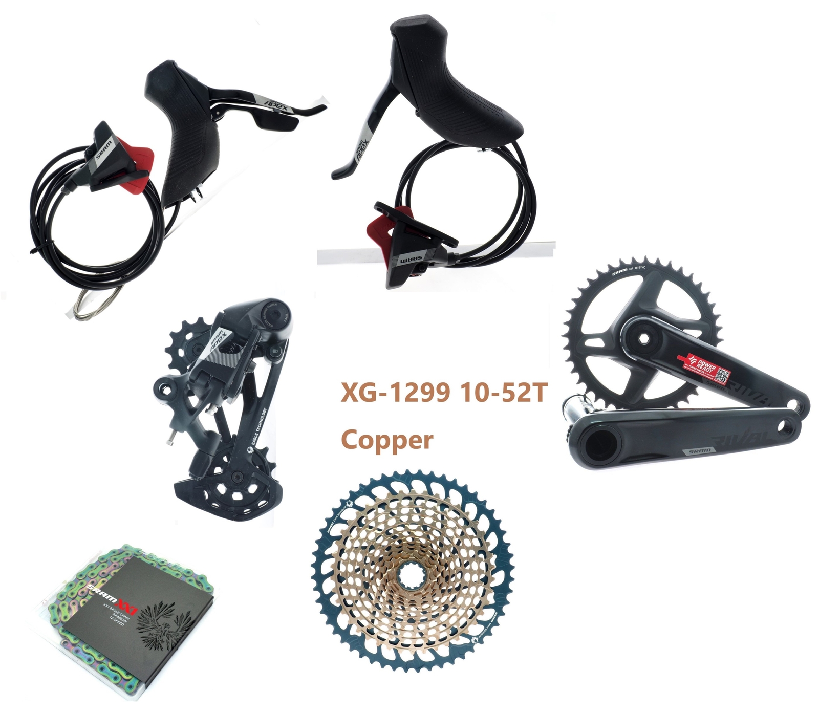 SRAM APEX 1×12 Eagle Mechanical Shifter/Rear Derailleur/CN/CS/FC Groupset READ