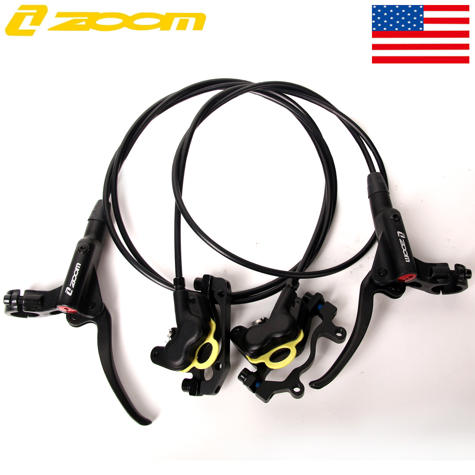 ZOOM Bicycle HB876 4-Piston Hydraulic Disc Brake MTB Bike Left Front Right Rear