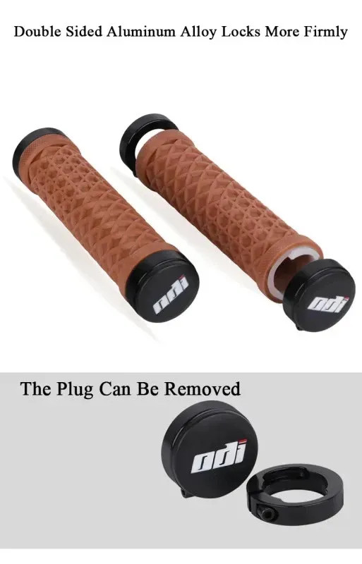 Van Bicycle Handlebar Grips Lock-On Anti-slip Shock Absorption Double Lock Ring