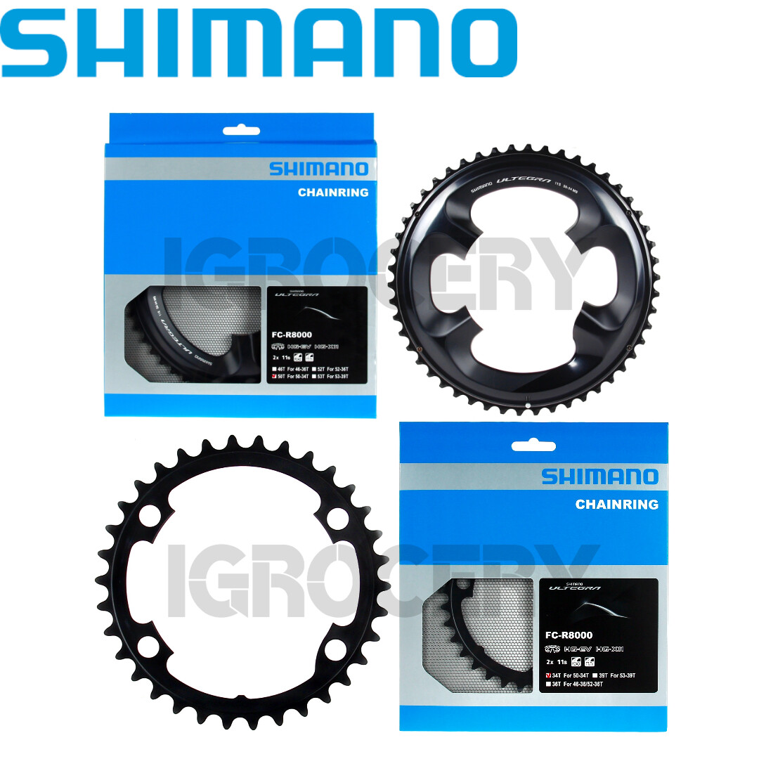 Shimano Ultegra R8000 50T/34T MS Outer/Inner Chainrings 11Spd Genuine