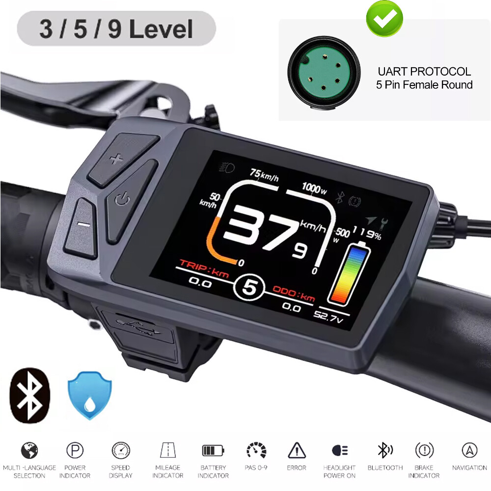 Electric Bike Display EKD01 Bluetooth Navigation For BAFANG Ebike Motor UART US