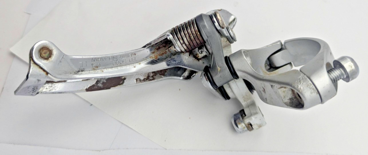 SHIMANO SANTE FD-5000 FRONT DERAILLEUR JAPAN WHITE BOTTOM PULL 28.6MM DOUBLE 2X