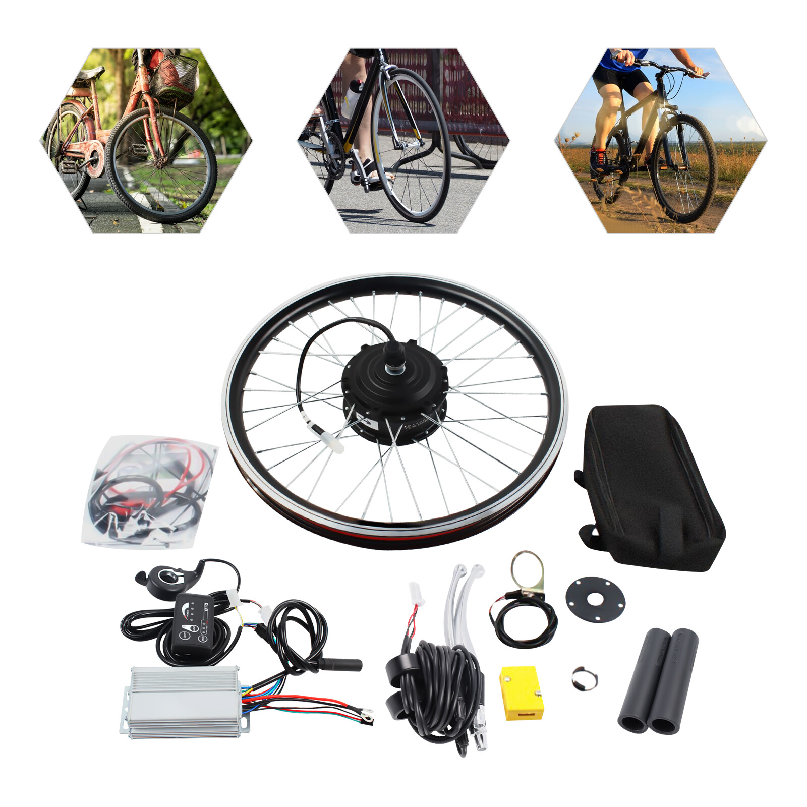 20″ Inch Front Wheel 36V Electric Bicycle Ebike Conversion Kit Hub Motor Cycling