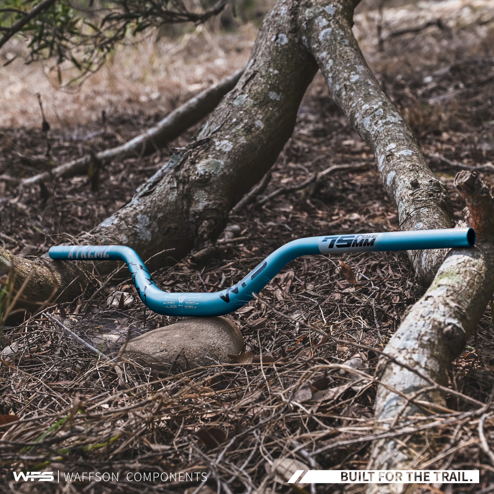 WFS Xtreme 31.8 x 800mm Handlebar 75mm Rise, Blue