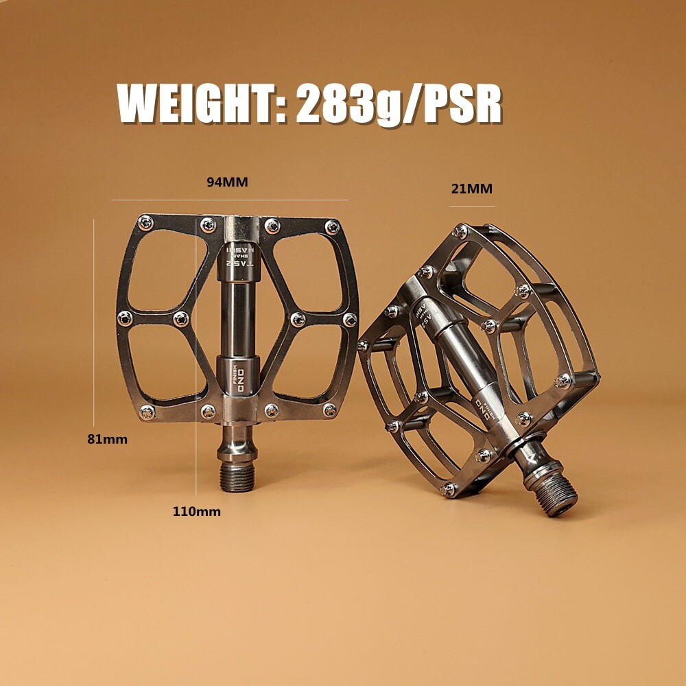 290g Ultralight Titanium Bicycle Pedals Sealed Bearing Mountain Bike Flat Pedals