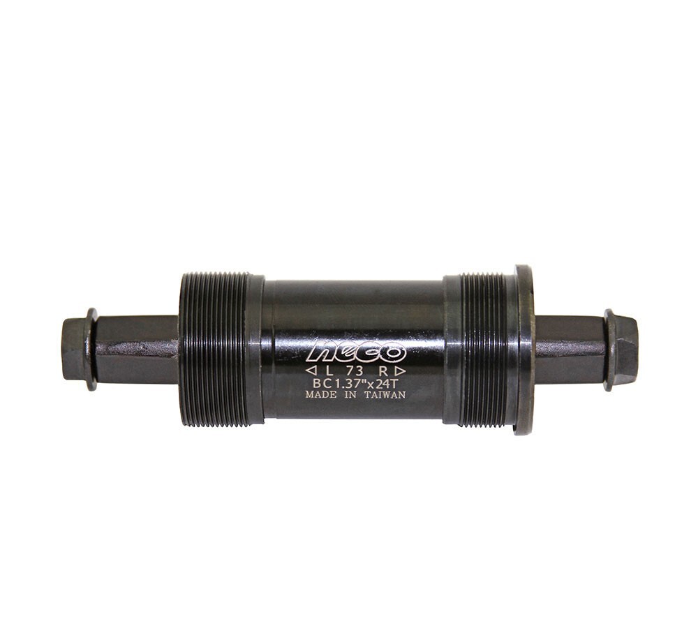 NECO Bike Bicycle Bottom Bracket Sealed Bearing Cartridge Square Set 73mm BLACK