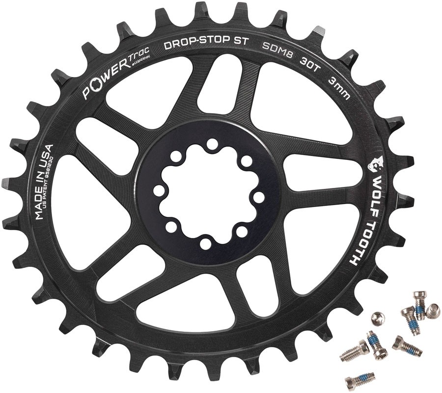 Wolf Tooth Elliptical Direct Mount Chainring – 30t, SRAM 8-Bolt DM, 3mm Offset,