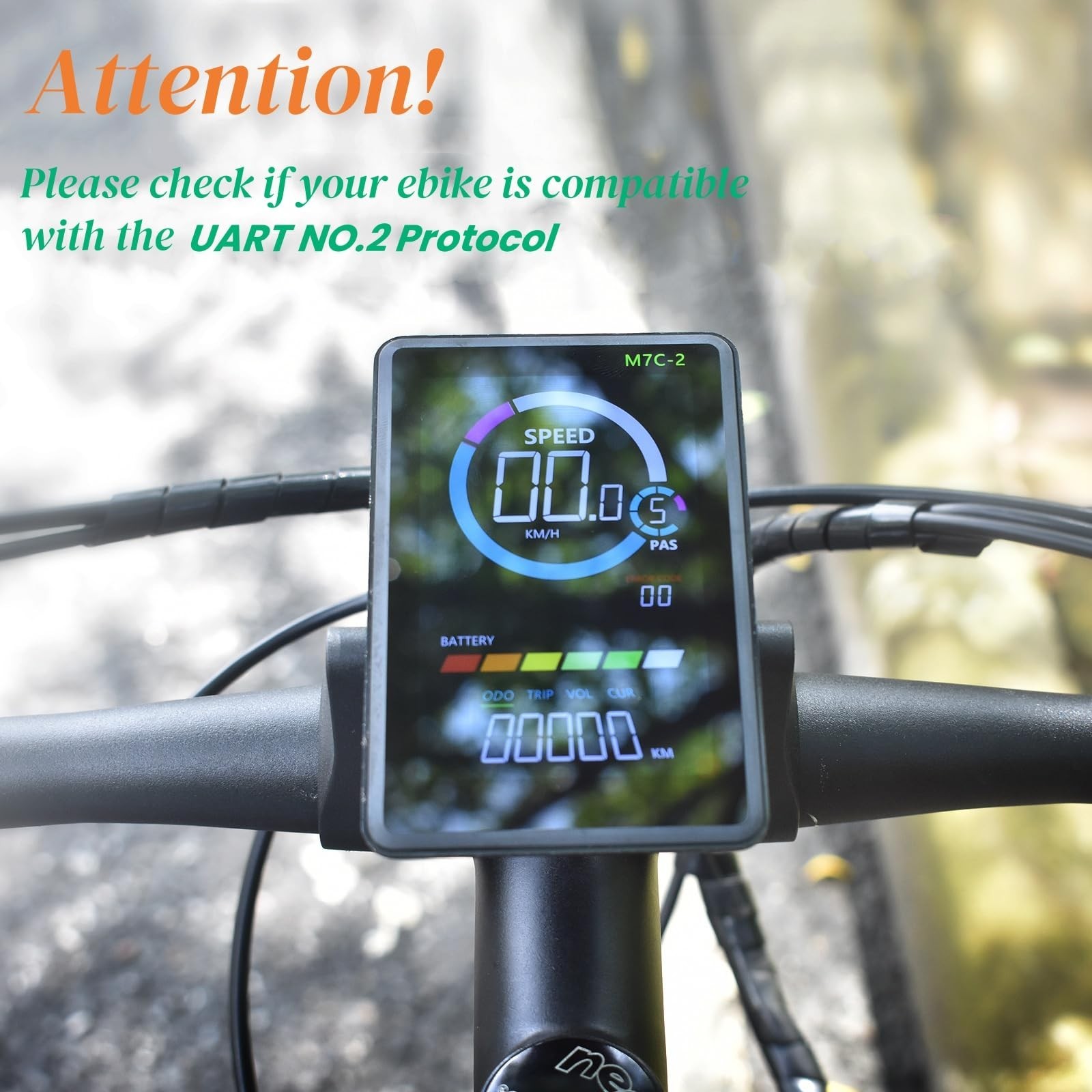 Mcezdy Ebike Display, UART No. 2 Protocol, 24V-60V ABS Colorful Cycling Compu…