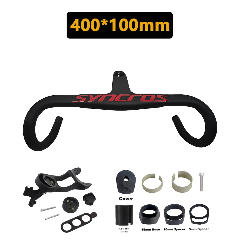 Road Bicycle Carbon Handlebar Integrated Drop Bar 28.6mm 31.8mmm 380-430mm