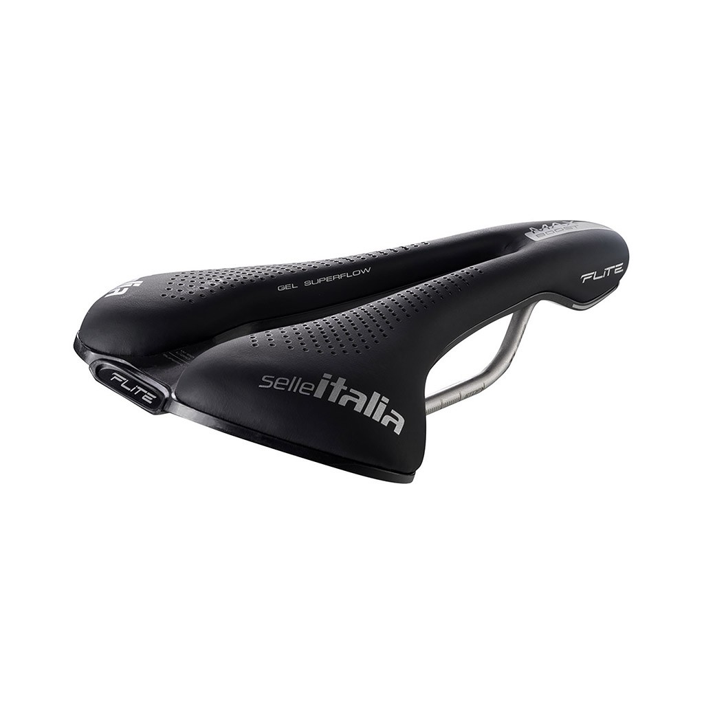 Selle Italia Max Flite Boost Gel Superflow Saddle, L3 ID, Ti 316 Rails, Black