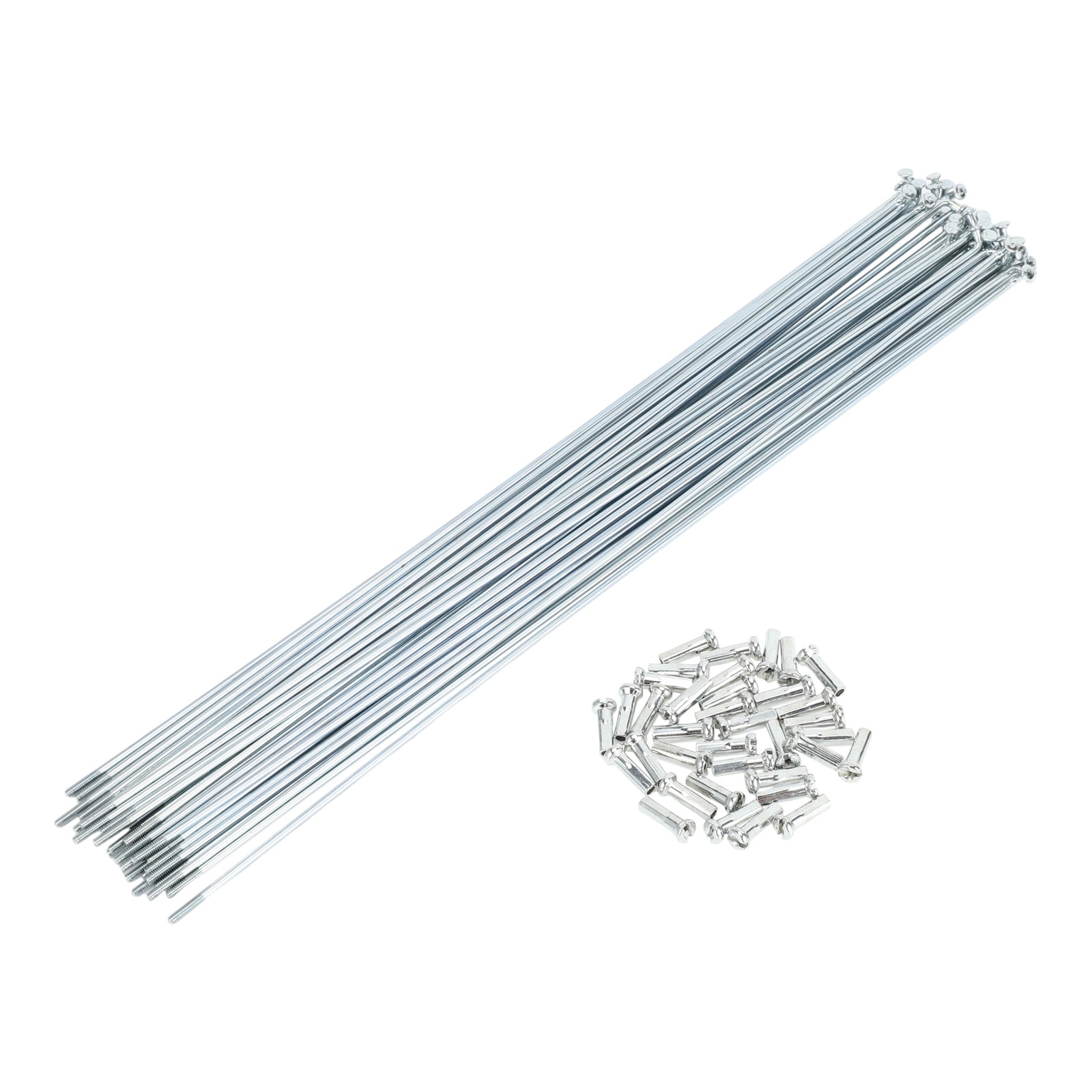 1 set 14G 257mm length bicycle spokes nipple galvanized carbon steel