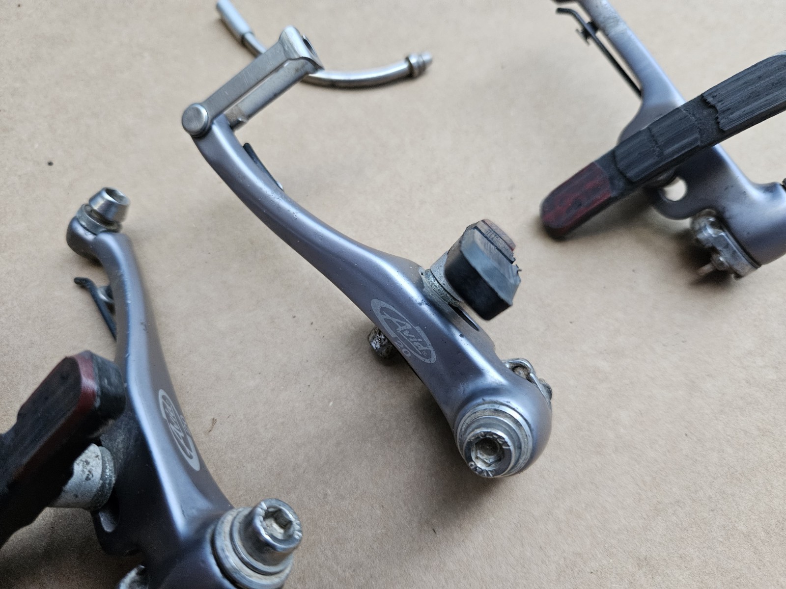 Vintage 90s Avid 20 Mountain Bike V Brakes Linear Pull Gray Front + Rear Set