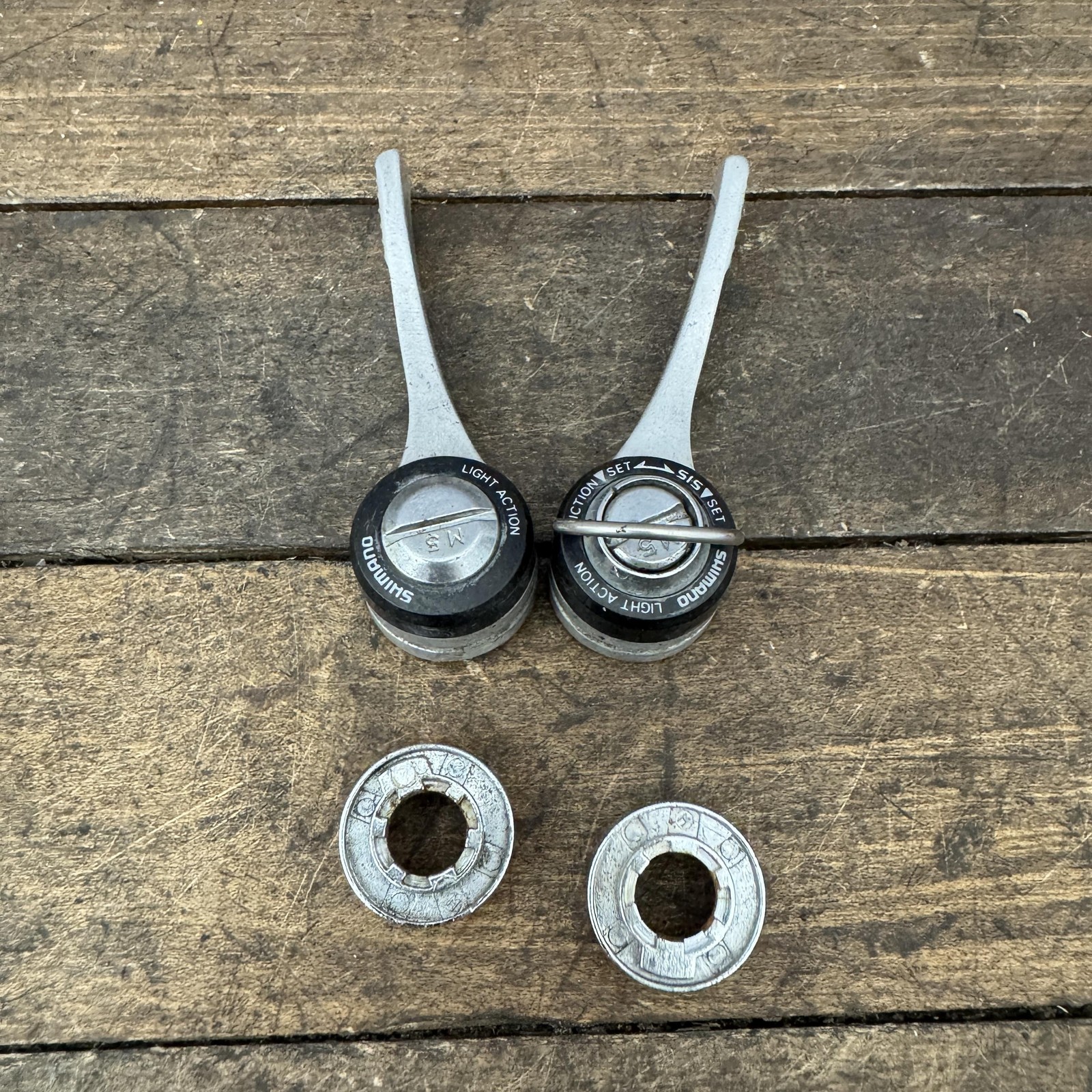 Shimano SL-S434 Light Action Down Tube Shifters 6 Speed SIS Braze Set 6s VIntage