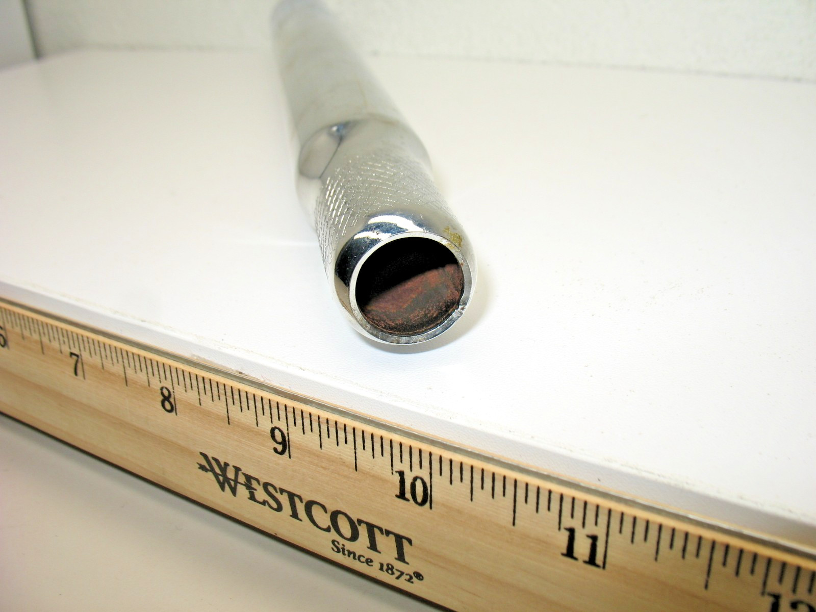 Chrome/Silver Steel Bicycle Seatpost 27.2 – Used