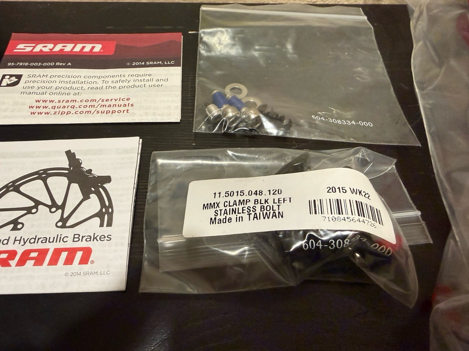 SRAM Guide RSC Front 950 mm w/Clamp Black For Disc Brake Only No Rotor New