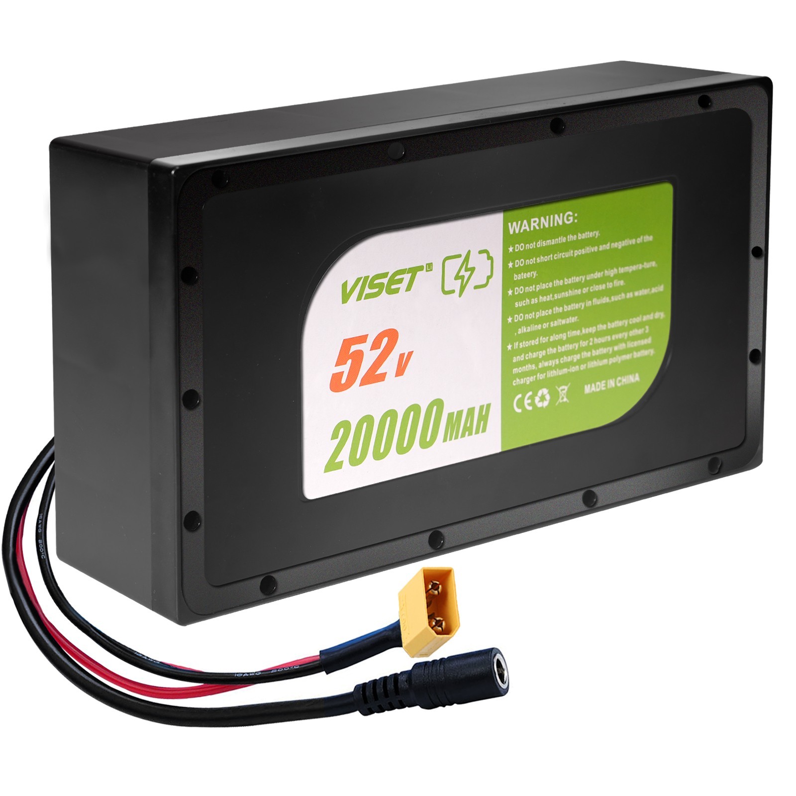52V 20Ah Lithium ebike Battery for 200W-1500W ebike Bicycle Electric Scooter 30A