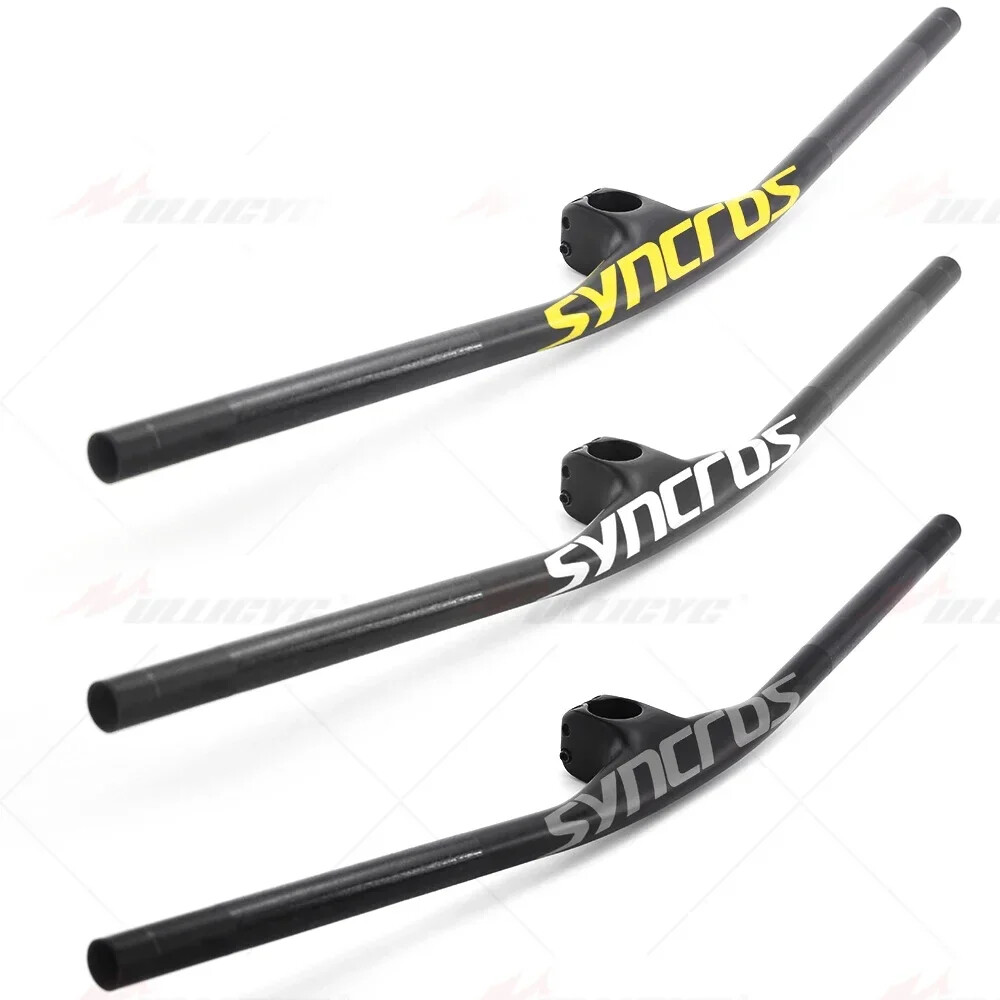 28.6mm -8 Degree Full Cabon Fiber MTB Bicycle Integrated Handlebar 740mm