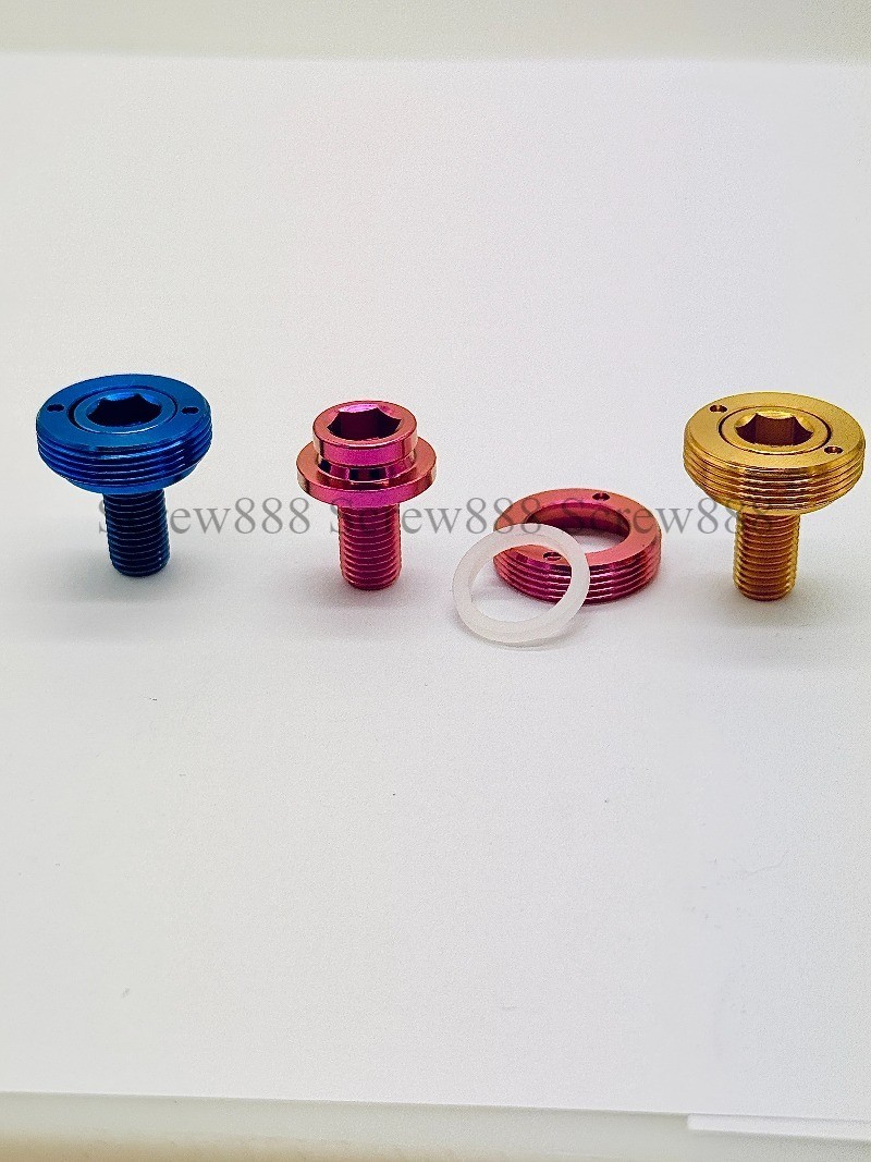 M8x15mm Bike Crank Titanium Bolts Screws Square Taper Bottom Bracket Ti Bolt Cap