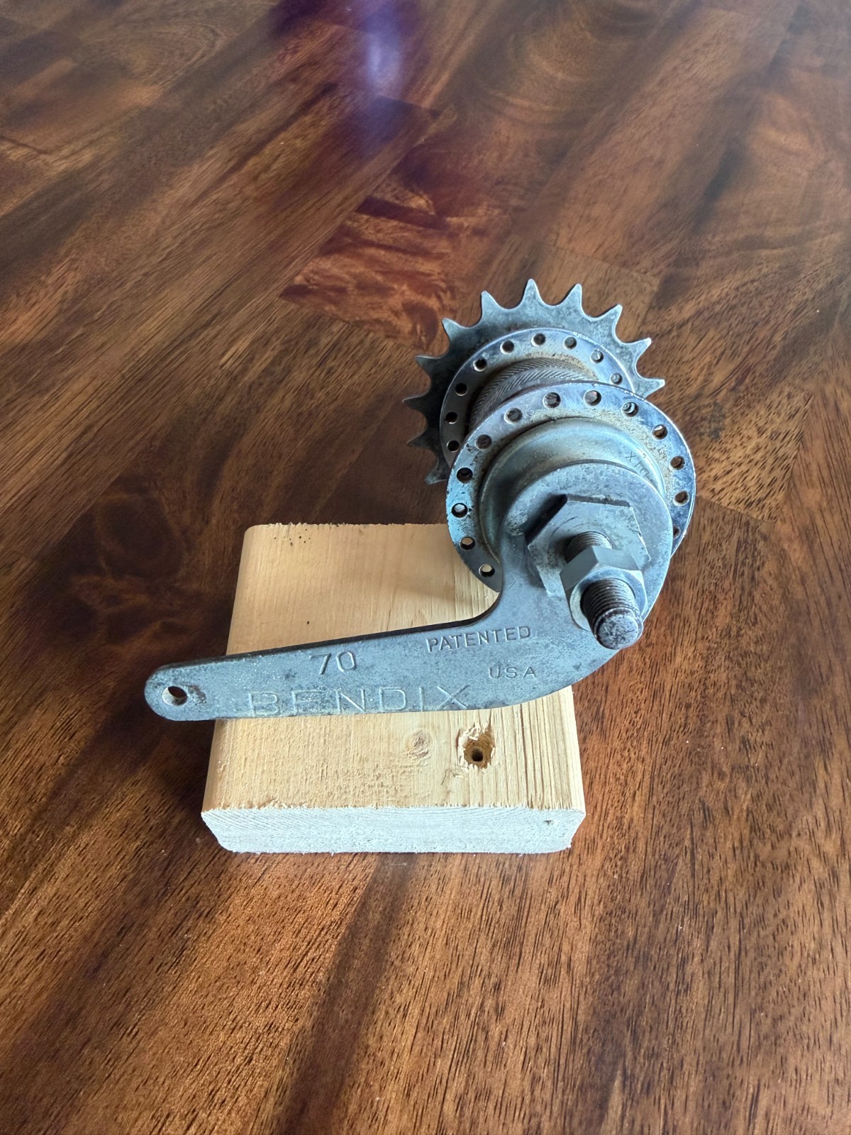 Old School Bendix Red Stripe 36h Rear Coaster Brake Hub