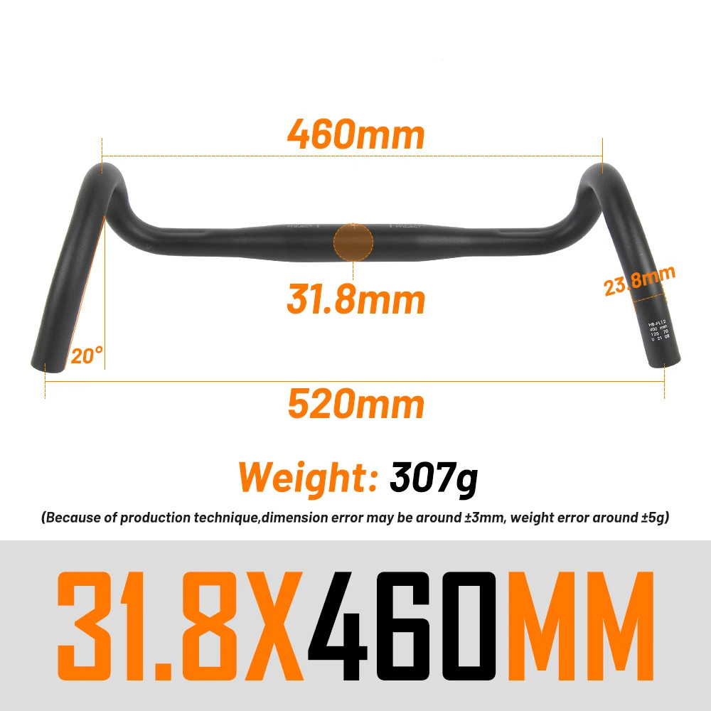 UNO FL12 Gravel Bike Handlebar 31.8mm Flared Drop Bar 400-460mm Aluminum Alloy