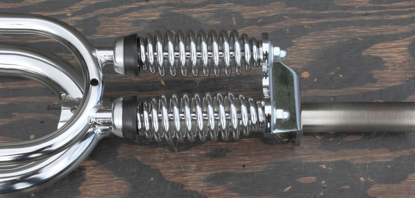 26″ Cruiser Bicycle Chrome DUAL SPRINGER FORK RatRod Chopper Vintage Monark Bike