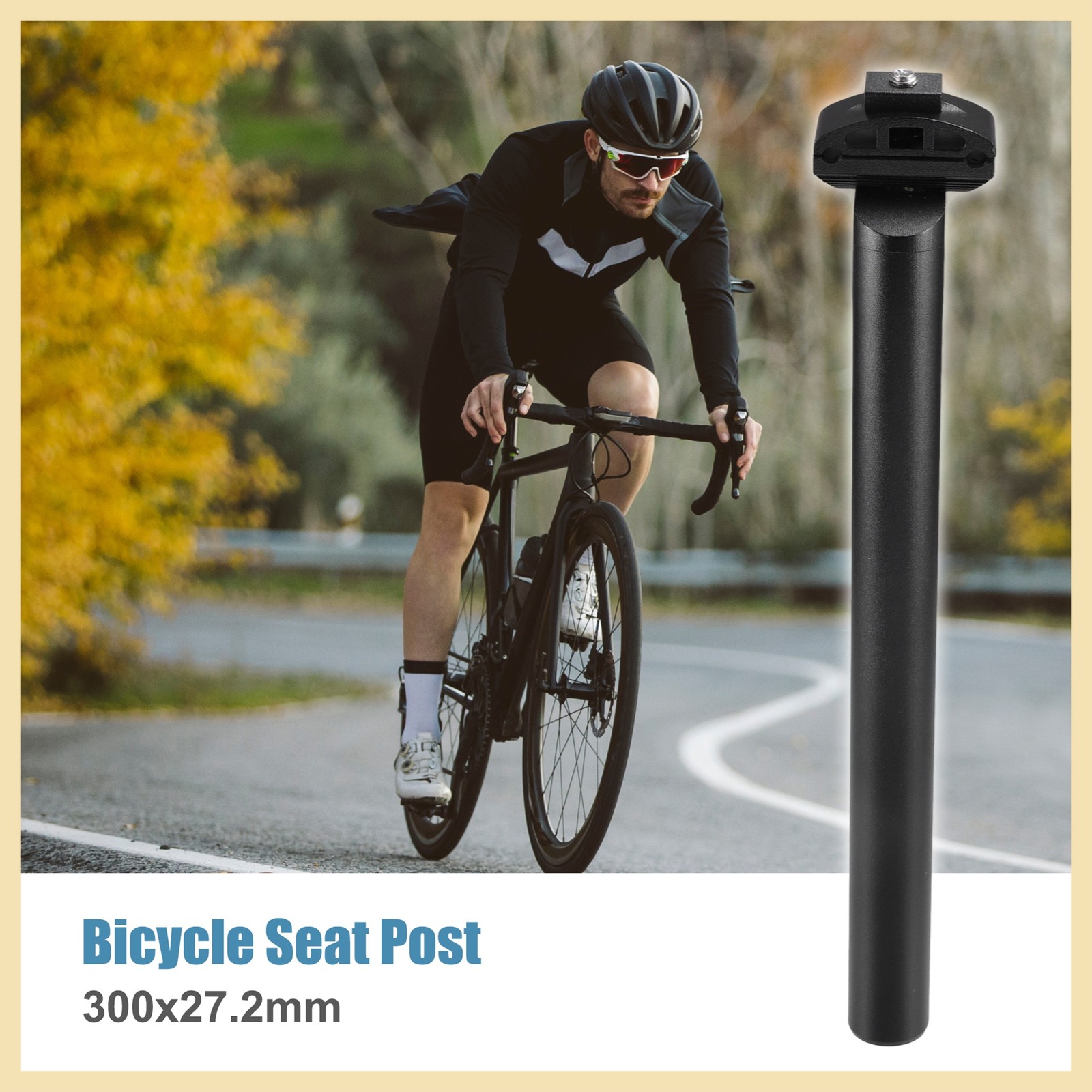 27.2x300mm Bike Seat Post Aluminum Alloy Bicycle Bike Seat Tube Mount