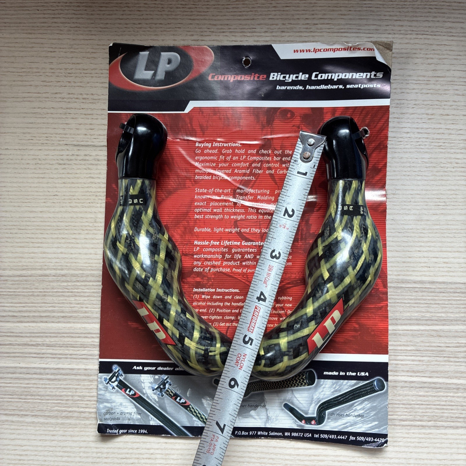 LP Carbon Bar Ends New Made In The USA Vintage Mtn Mtb