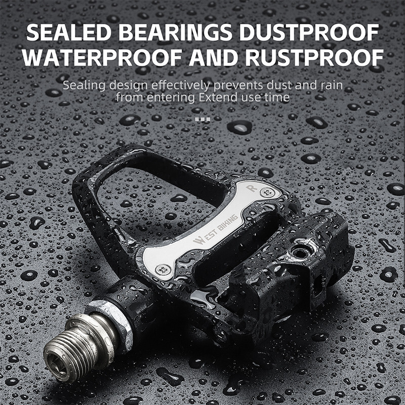 WEST BIKING Bike Flat/SPD Self-locking Pedals Cycling Cleat Sealed Bearing Pedal