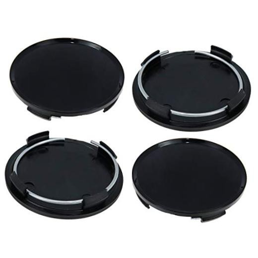 Center Caps,63mm Wheel Rim Hub Center Covers 63 millimeters Black with ring