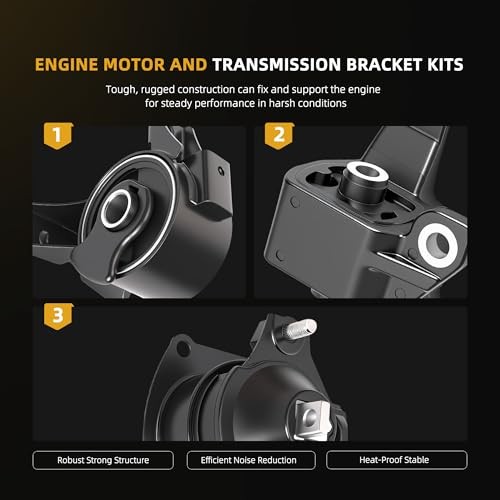4Pcs Engine Motor and Transmission Bracket Kits Compatible with Acura MDX 3.7L