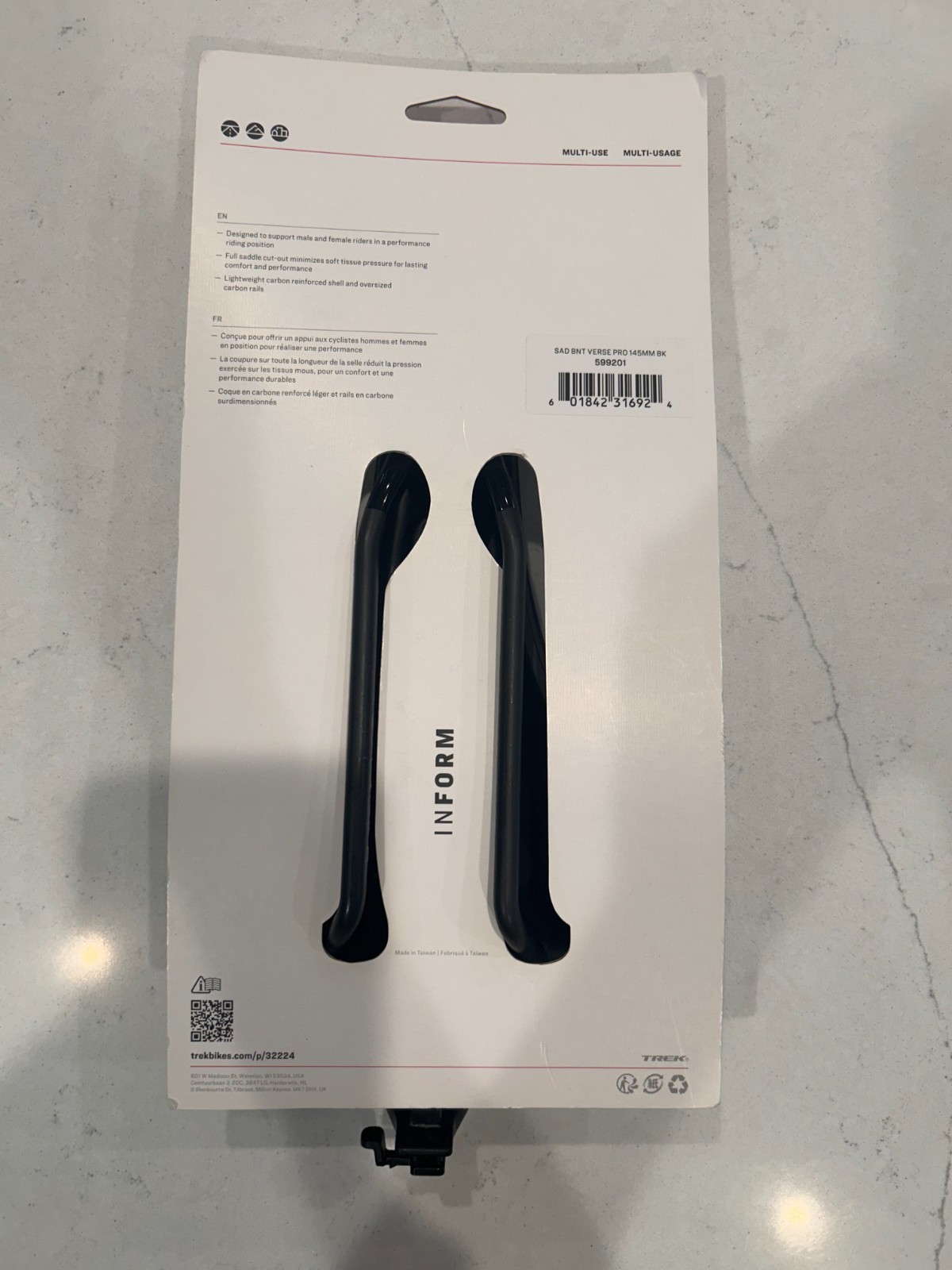 Bontrager Verse Pro Bike Carbon-Railed Saddle 145mm x 270mm (New Take Off)