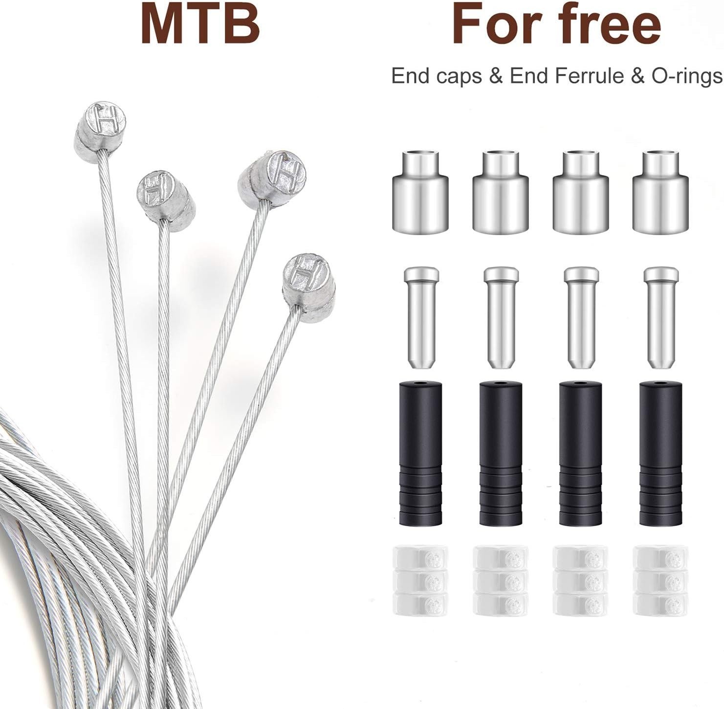 Professional 2M Brake Cable Set – 4PCS for Smooth Operation and Enhanced Safety