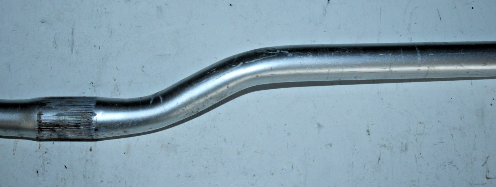 MTB Handlebar 25.4mm 58cm 1.5″ Riser Bar Steel Silver Comfort Hybrid Commuter :)