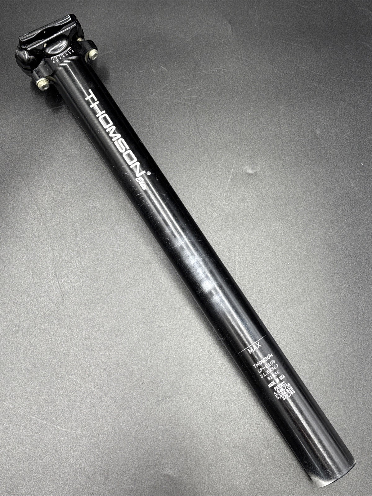 THOMSON Elite ZERO Setback 31.6mm x 367mm Black Seatpost VERY GOOD USED
